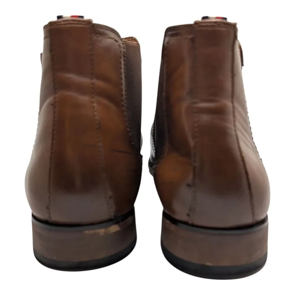 Tommy Hilfiger Syler mens Chelsea Dress Boot Brown Size 8.5 Romeo Boots Classic